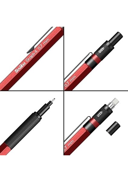 Office Graphx Versatil Kalem 0.7 mm Kırmızı fırsatları