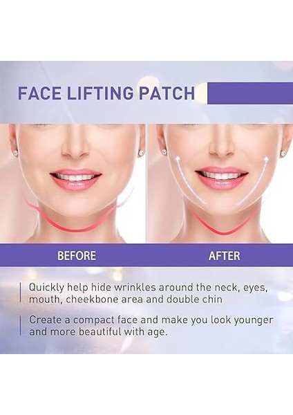 Yüz Yogası Gerdirme Bandı, Kırışıklıklar Göz Gıdı Boyun Için Gerdirme Aparatı, Elastik Yüz Gerdirme (40 Adet) modelleri