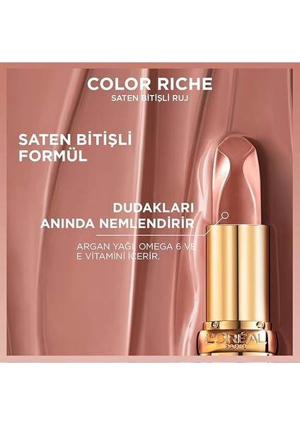 Parıs Color Riche Saten Bitişli Ruj - 520 Nude Defiant fırsatları