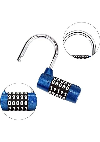 5 Haneli Şifreli Kilit, Asma Kilit, Kombinasyonlu Şifreli Kilit, Okul, Spor Salonu, Kılıf, Alet Kutusu, Çit, Dolap Vb. Için Sıfırlanabilir - Kırmızı ve Siyah (Mavi) fiyatları