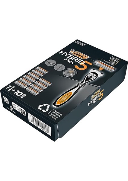 Flex 5 Hybrid Tıraş Bıçağı Seti 1 Gövde + 10 Yedek Başlık 5 Bıçaklı Erkek Tıraş Bıçağı modelleri