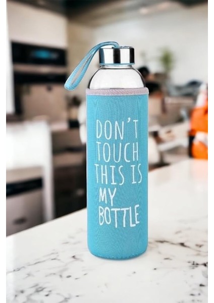 Kılıflı Cam Matara Şişe 750ML FMA04484 (Mavi) fiyatları