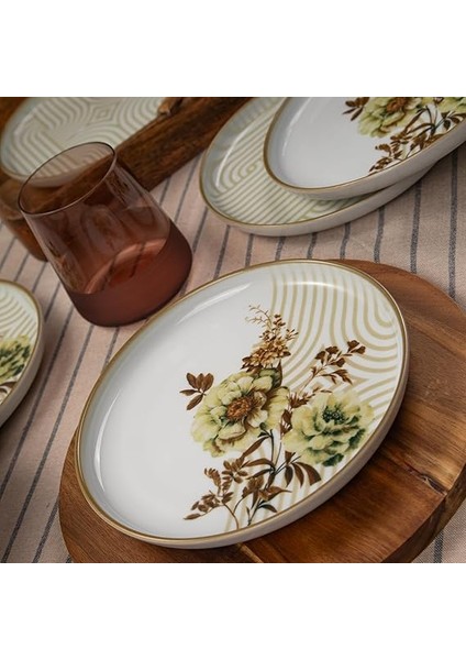 Porselen Moderna 6 Kişilik 19 cm Pasta Takımı Nostalji indirimleri