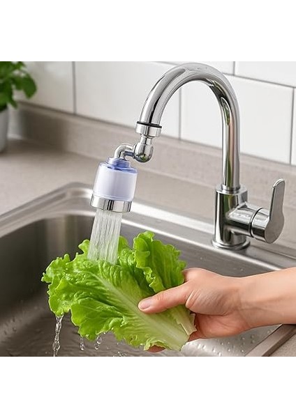 1080° Dönebilen Filtreli Musluk Başlığı – Su Tasarruflu Perlatör Başlık, Oynar Başlı Sistem, Lavabo &amp; Mutfak Uyumlu, Yüksek Basınçlı, Kolay Montaj fiyatları