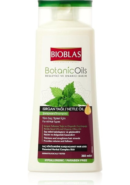 Botanic Oils Saç Dökülmesine Karşı Isırgan Yağlı Şampuan (360 Ml)