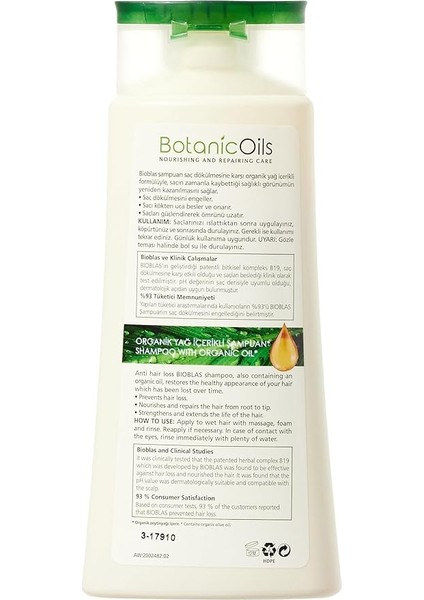Botanic Oils Saç Dökülmesine Karşı Isırgan Yağlı Şampuan (360 Ml) fiyatları