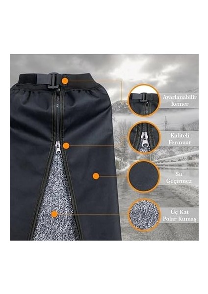 Motosiklet Sürücü Dizlik Pantolonu – Su ve Rüzgar Geçirmez, Isı Yalıtımlı, 3 Katmanlı Polar Kumaş, Unisex Kışlık Koruyucu Dizlik indirimleri