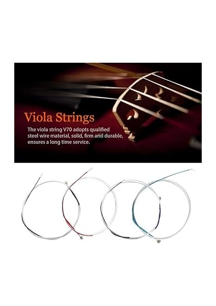 Profesyonel Viola Strings V70 Long Alaşım Saite Tatlı ve Uyumlu Ses Için Ideal Müzik Enstrümanı Aksesuarları Viyola Oyuncuları fiyatları