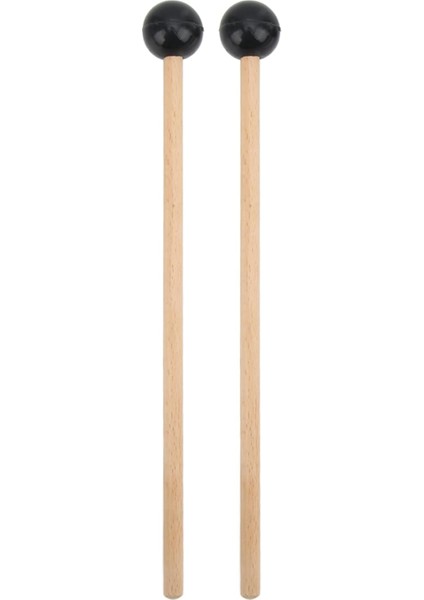 Veiyi 1 Çift Ksilofon Tokmak, Masif Ahşap Kauçuk Dil Tamburu, Büyük 24,5 Cm/9,65 Inç Bagetler, Çocuklar Ses Iyileştirme, Meditasyon Için Kullanılabilir