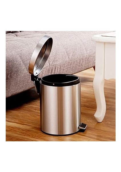 Tuvalet Balkon Mutfak, Pedallı Paslanmaz Metal Çöp Kovası 3 Litre fiyatları