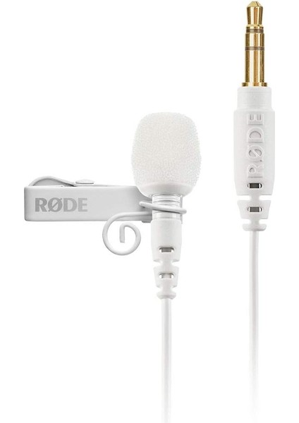 Lavalier Go, Wireless Go Serisi ile Uyumlu Profesyonel Lavalier Mikrofon, 3.5 mm Jak, 4.5 mm Kapsül, 44 Db Ses, Pop Filtre, Beyaz