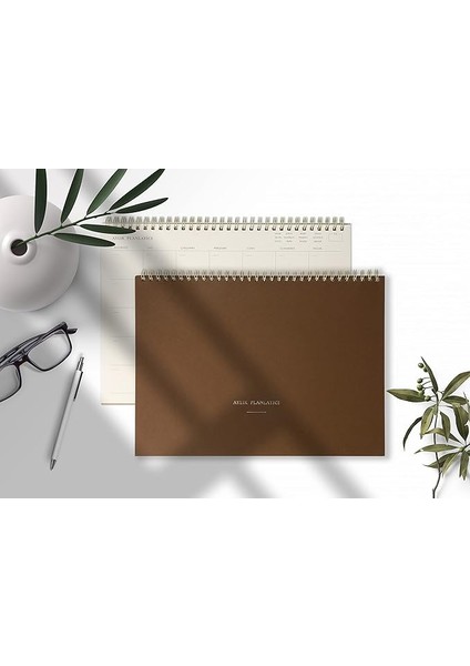 Tanıtım Aylık Spiralli Tarihsiz Planlayıcı - 110GR Ivory Kağıt, 21X29.7 Cm, 24 Yaprak, Boş Arkalı