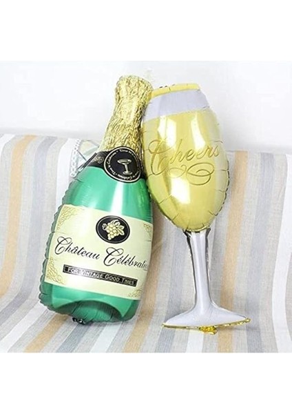 Dev Boy Şampanya Kadeh Folyo Balon Seti fiyatları