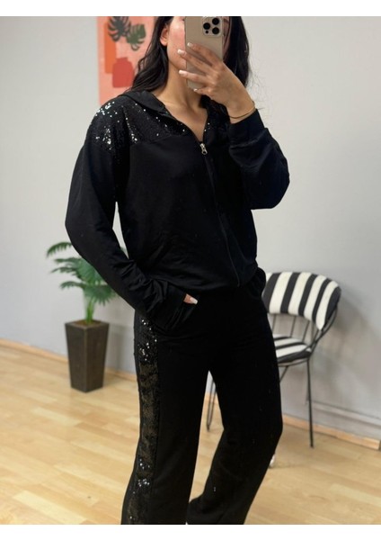 Kadın Iki Iplik Kumaş Pul ve Fermuar Detaylı Ikili Takım modelleri