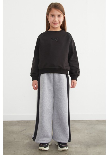 3 Iplik Yanları Şeritli Beli Lastikli Kız Çocuk Eşofman Altı fiyatları