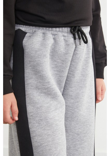 3 Iplik Yanları Şeritli Beli Lastikli Kız Çocuk Eşofman Altı