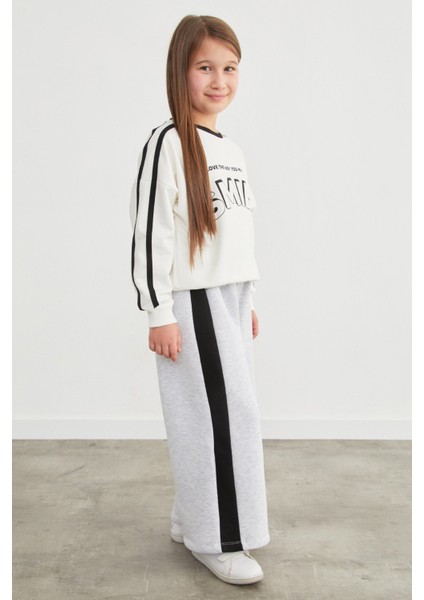 3 Iplik Yanları Şeritli Beli Lastikli Kız Çocuk Eşofman Altı indirimleri