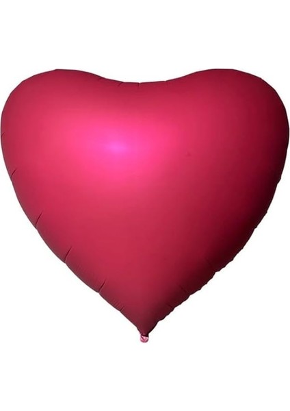 Mat Kırmızı Kalp Folyo Balon 5 Adet 45CM modelleri