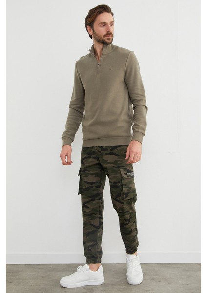 Kamuflaj Desenli Kargo Cepli Jogger Eşofman Altı