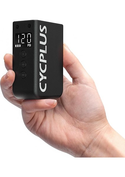 Küçük Bisiklet Hava Pompası, Göstergeli, Max 120 Psı Akülü Şarj Edilebilir Elektrikli Bisiklet Pompası, Otomatik Durdurma, Presta ve Schrader Valfli, E-Bisiklet, Dağ Bisikleti, Şehir Bisikleti