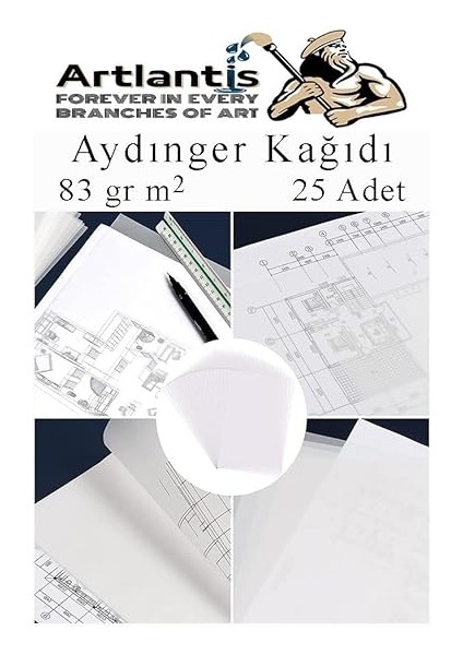Kağıdı A4 83 gr 25'li 1 Paket Eskiz Kağıdı Fatih Dereceli Kalem Hamur Silgi Sınav Silgisi Kalemtraş indirimleri