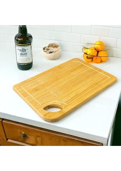 Bambu Kesme Tahtası Antibakteriel Yıkanabilir Doğrama Tahtası Dikdörtgen 34X24CM - B.EK-163 fırsatları