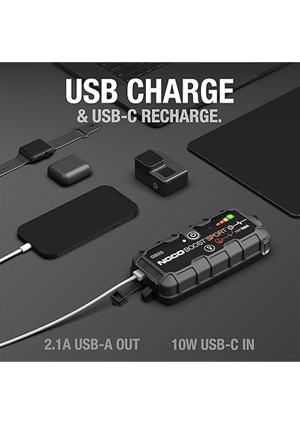 Genius GB20 12V 500AMP Ultrasafe Lityum Akü Takviye + Powerbank + LED Lamba fırsatları