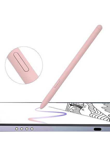 Tab S6 Lite 10.4 -P610, -P615, Tablet Için 5 Uçlu Yedek S Pen Kalem. (Pembe) modelleri