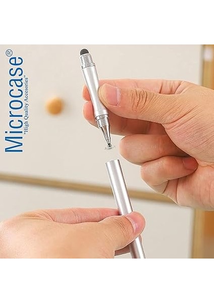 Universal Telefon Tablet iPad 2in1 Disk Uçlu Stylus Pen Dokunmatik Kalem - AL3464 (Rose Gold) indirimleri