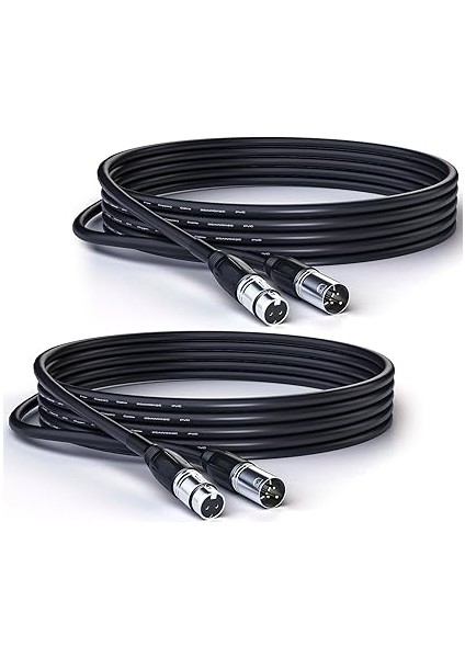 3-Pin Dengeli Xlr Mikrofon Kablosu Erkekten Dişiye, Ofc Tel, Hoparlör Sistemleri, Radyo Istasyonu ve Daha Fazla Xlr-Blfm-S Için Uygun Dengeli Xlr Kablo (10 Ücret, 2 Paket) fırsatları