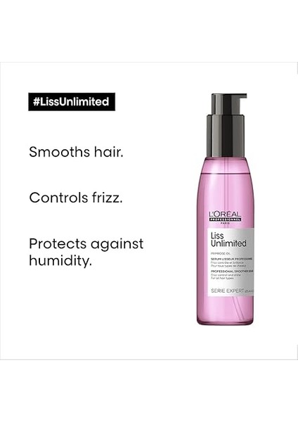 Professionnel Paris Serie Expert Liss Unlimited Elektriklenme Karşıtı ve Yoğun Yumuşaklık Veren Yağ 125ML modelleri