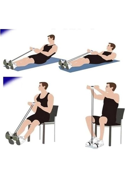 Body Trimmer Fitness Pilates Kol Karın Kası Kalça Yağ Yakıcı 4 Lastikli Spor Aleti Mayn Mavi fiyatları