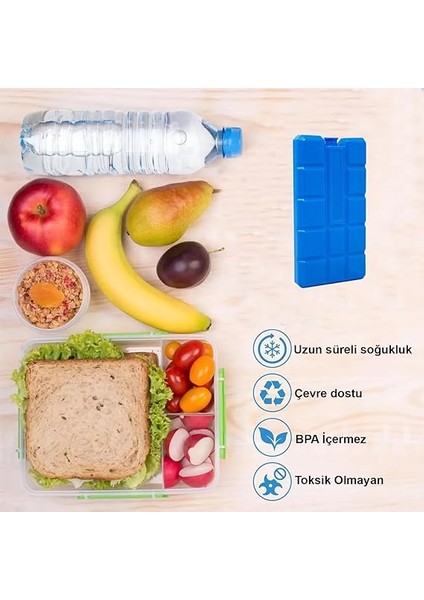 400ML Içi Su Dolu Buz Kasedi 48 Saat Korumalı Buz Aküsü 5 Adet AL4655 fırsatları