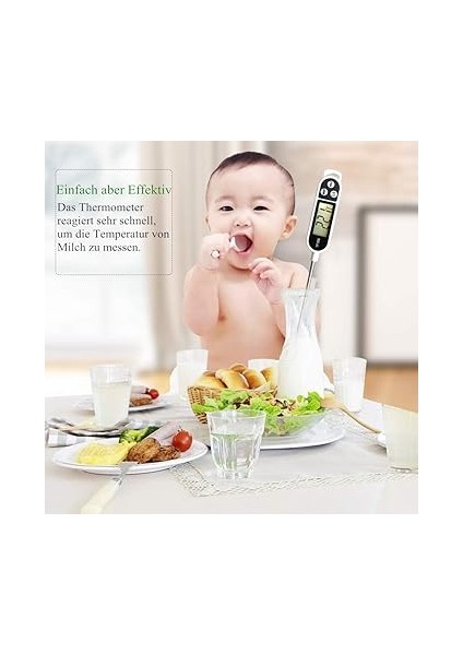 Meilliger Termometre Mutfak Evrensel Ev Termometresi Dijital Pişirme Termometresi Mutfak Termometresi Et Termometresi, Okunabilir 50°c - 300°C, °c/°f Değiştirilebilir Termometre indirimleri