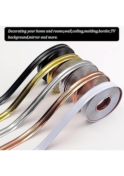 20 Ft Esnek Süs Şeridi, Tavan Çubuğu Soy ve Yapıştır, Köşe Korumaları Duvar Süsü, Oturma Odası, Yatak Odası, Mutfak, Banyo Için Kendinden Yapışkanlı Kit Şeridi (Siyah) modelleri