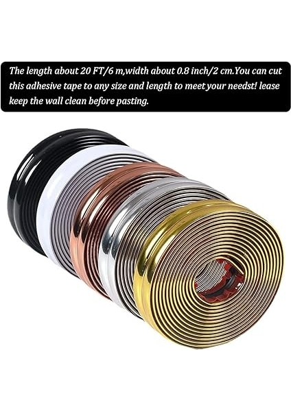 20 Ft Esnek Süs Şeridi, Tavan Çubuğu Soy ve Yapıştır, Köşe Korumaları Duvar Süsü, Oturma Odası, Yatak Odası, Mutfak, Banyo Için Kendinden Yapışkanlı Kit Şeridi (Siyah) fırsatları