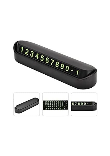 Araç Içi Fosforlu Park Numaratörü, Torpido Üstü Telefon Numara Tutucusu, Mıknatıslı Numaratör, Gece Görülebilir ve Gizlenebilir Numara Özellikli Araç Park Numaratörü (Siyah, Orta Boy) fiyatları
