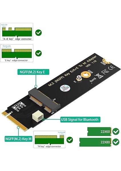 M.2 M Anahtar A E Anahtar Ngff Wifi Bluetooth Kartı M.2 Ngff Pcı Express E Anahtar Kartı Wifi Adaptörü AX200 AX201 AX210 Kablosuz Ağ Kartı fiyatları
