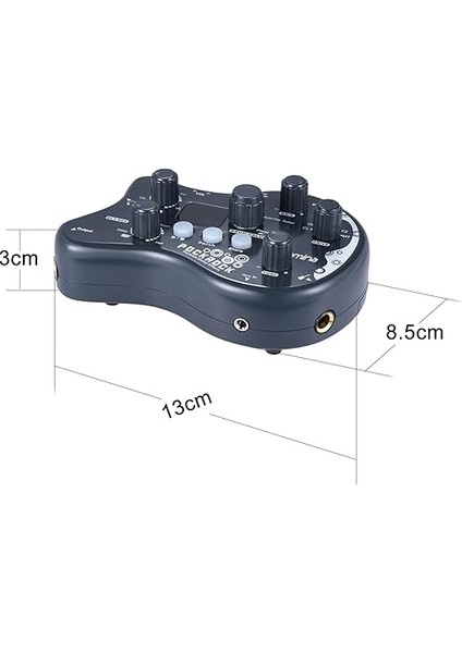 Pockrock Taşınabilir Gitar Çok Efektli Işlemci Efekt Pedalı 15 Efekt Türü 40 Davul Ritmi Güç Adaptörüyle Ayarlama Fonksiyonu fiyatları