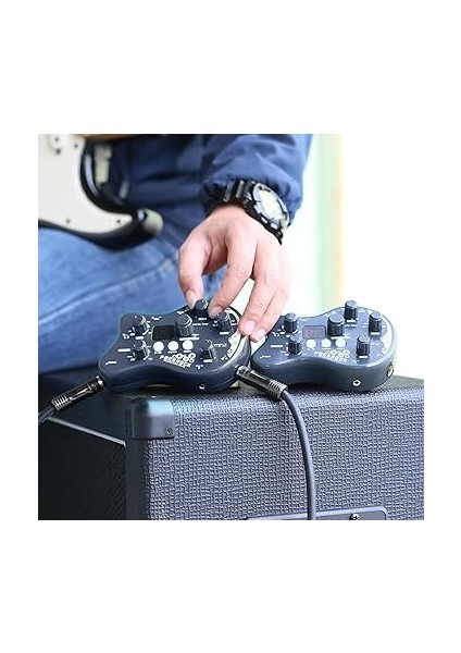 Pockrock Taşınabilir Gitar Çok Efektli Işlemci Efekt Pedalı 15 Efekt Türü 40 Davul Ritmi Güç Adaptörüyle Ayarlama Fonksiyonu modelleri