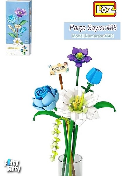 Loz Dekoratif ve Koleksiyonluk Çiçek Buketi 488 Parça Çiçek Modeli Yapım Seti FFLZ-4602 fiyatları