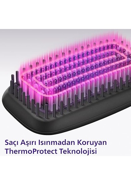 Düzleştirici Tarak, Turmalin Seramik Kaplama, Thermoprotect Teknolojisi, Geniş Fırça, 2 Isı Ayarı, 1.8 M Dönebilen Kablo, Hızlı Isınma, Doğal Düzlük, BHH880/00 fırsatları