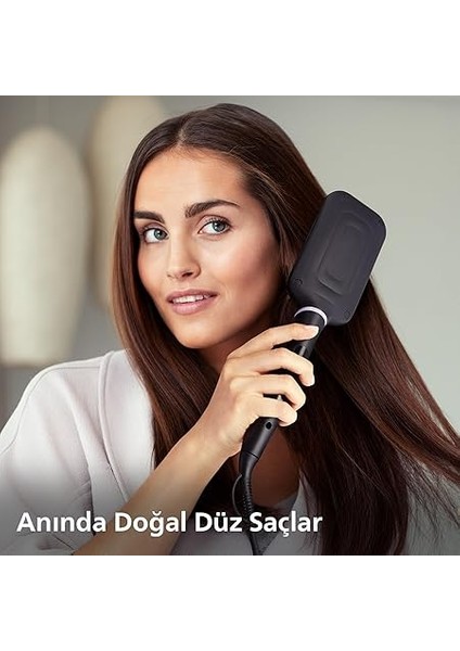 Düzleştirici Tarak, Turmalin Seramik Kaplama, Thermoprotect Teknolojisi, Geniş Fırça, 2 Isı Ayarı, 1.8 M Dönebilen Kablo, Hızlı Isınma, Doğal Düzlük, BHH880/00 indirimleri