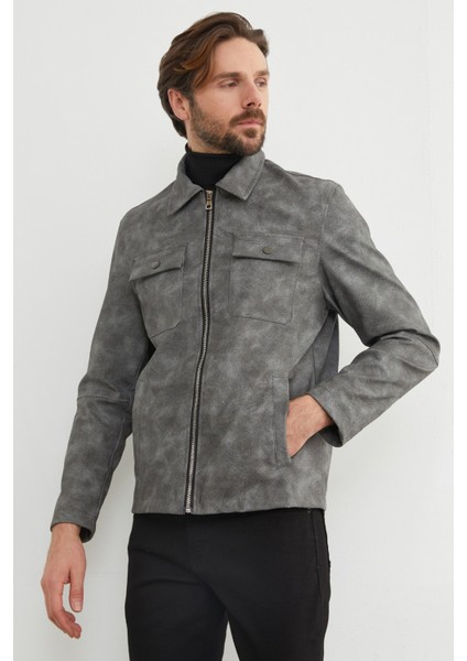 Cepli Suni Deri Ceket modelleri