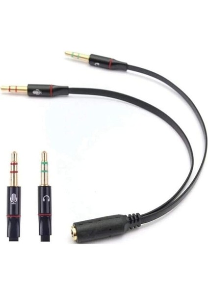 4457 Kulaklık Mikrofon Çevirici Ayırıcı Dönüştürücü Çoklayıcı Adaptör