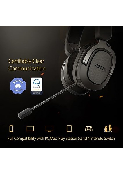 Tuf Gaming H3 Wireless 7.1 Silver Oyuncu Kulaklığı, 15 Saat Çalma, 2.4 Ghz Bağlantı, Medium, Siyah indirimleri