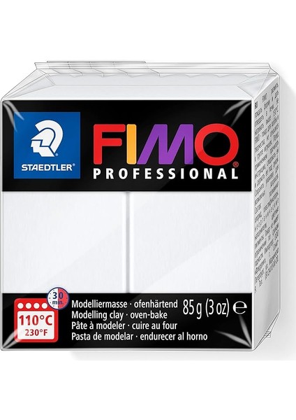 8004-0 - Fimo Professional Normalblock, 85 G, Weiß