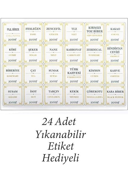 430-GR Çok Amaçlı Etiketli Baharatlık Kahvaltılık 12 Li Kapaklı Saklama Kabı 600 cc Antrasit fırsatları
