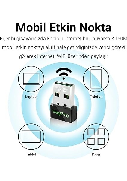 150MBPS 2.4ghz Kablosuz Wi-Fi Alıcı Verici Nano USB Adaptör indirimleri