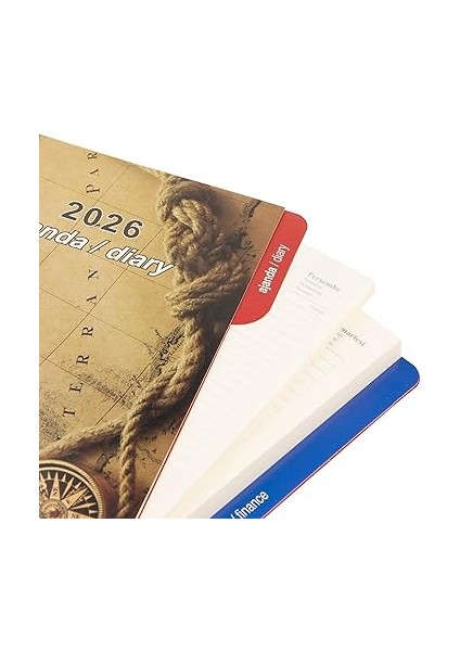 2026 Ajanda Suni Deri Fermuarlı 4 Halka Mekanizmalı Hesap Makineli Organizer, Siyah, 21X27 cm modelleri